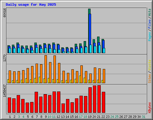 Daily usage for May 2025
