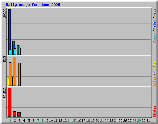 Daily usage for June 2025