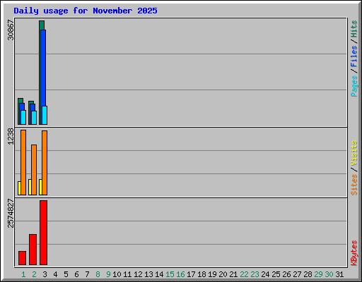 Daily usage for November 2025