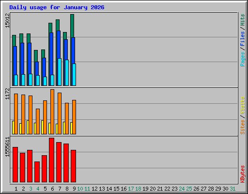 Daily usage for January 2026