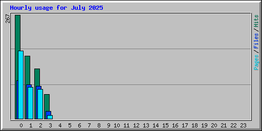 Hourly usage for July 2025