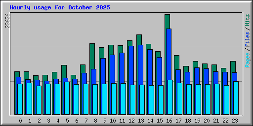 Hourly usage for October 2025