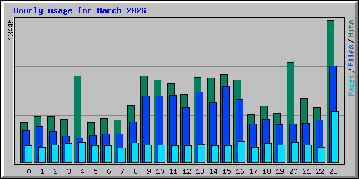 Hourly usage for March 2026